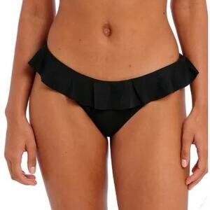 Freya NWT Black Jewel Cove Italini Ruffled Bikini Bottom XL